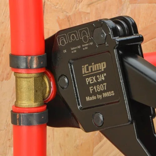 Vista 9 de iCrimp IWS-1807CN PEX Kit de herramientas de crimpado con crimpadoras PEX, cortador de tubos PEX, herramienta de extracción de anillos de cobre