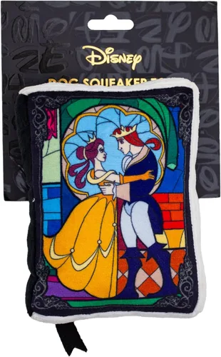 Vista 4 de Juguete para perros de Disney, la bella de Disney y la bestia réplica de libro para mascotas, peluche