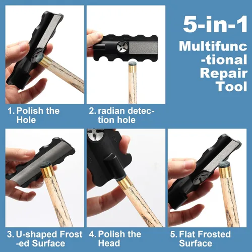 Vista 5 de Kit de reparación de tacos de billar de 36 piezas, 12 puntas de taco de billar, 2 abrazaderas de punta de taco de billar, 5 casquillos, 12 cubos