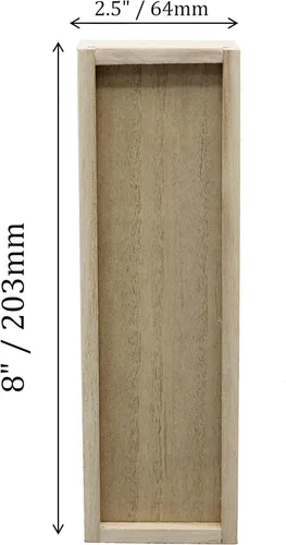 Vista 5 de Creative Hobbies® Lápiz de madera sin terminar, bolígrafo, escondite, caja de almacenamiento de baratijas con tapa deslizante