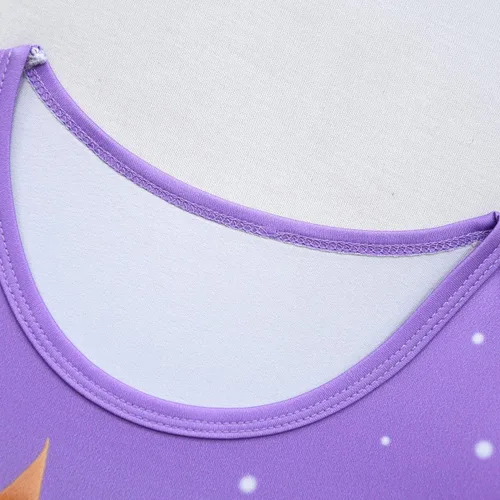 Vista 2 de AOVCLKID Pijama de princesa para niñas pequeñas, camisón estampado para dormir