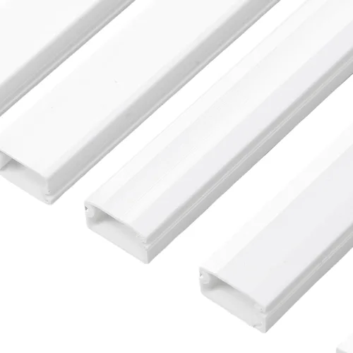 Vista 9 de WALFRONT Kit de cables de PVC para organizar cables de 0.591 in x 0.354 in para 1-2 cables de red o 2-3 cables de cobre, cubierta de alambre