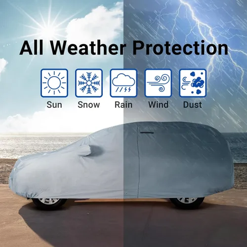 Vista 9 de iCarCover Funda de automóvil de alta calidad para Mazda CX-5 2013-2023, impermeable, para todo tipo de clima, lluvia, nieve, UV, protector