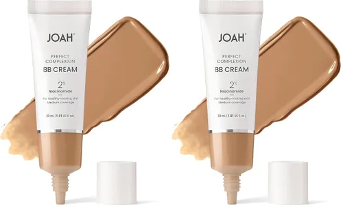 Vista 6 de JOAH Beauty Perfect Complexion BB Cream con ácido hialurónico y niaciminada, maquillaje coreano con cobertura media construible, unifica el tono