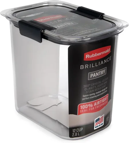 Vista 10 de Rubbermaid Brilliance - Recipientes de almacenamiento de alimentos, juego de 4 (8 piezas), sin BPA, transparentes, herméticos