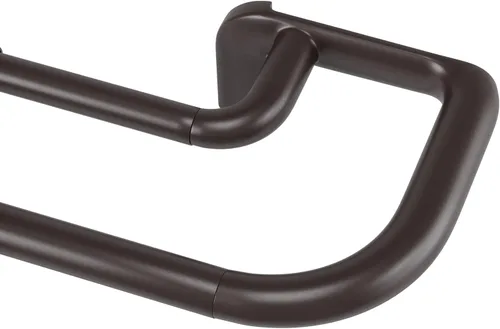 Vista 10 de Umbra Twilight - Juego de barras de cortina doble, diseño envolvente, ideal para paneles blackout o de oscurecimiento de habitación, de 30 a 84 Negro