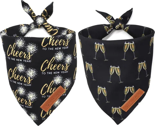 Vista 13 de Realeaf Bandanas para perros del 4 de julio, paquete de 2, bufanda reversible con bandera estadounidense para machos y hembras, tela duradera