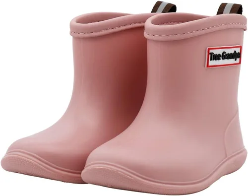 Botas de lluvia para bebés, botas de lluvia cortas para niños pequeños, fáciles de poner, ligeras e impermeables