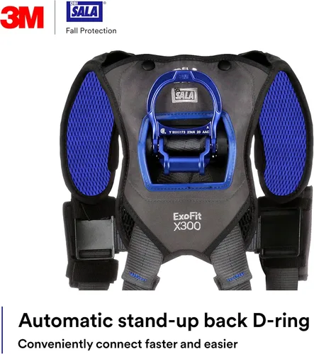 Vista 3 de 3M 1113001 DBI-SALA ExoFit X300 - Arnés de seguridad con chaleco cómodo, protección contra caídas, OSHA, ANSI, industria general, anillo en D
