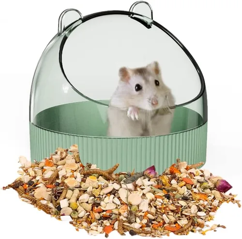Lindo cuenco de comida para hámster para erizos para hámsteres enanos, hámsters sirios, jerbos, ratones, ratas, animales pequeños, verde