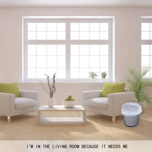 Vista 4 de Bolsas de basura pequeñas de 1.2 galones, bolsas de basura para baño, con cordón, 57 unidades, bolsas de basura que se encogen automáticamente