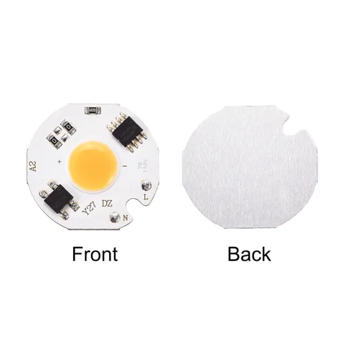 Vista 4 de MECCANIXITY Bombilla de chip LED 110V 7W blanco cálido 3000-3200K conductor libre de alta potencia reflector lámpara módulo aluminio tablero