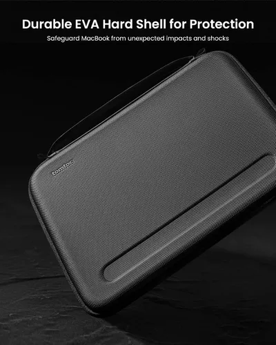 Vista 6 de Tomtoc Funda para laptop, funda para dispositivo electrónico portátil, funda protectora para MacBook Pro y MacBook Air de 14 pulgadas con carcasa