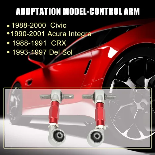Vista 6 de Kit de barra de brazo de curvatura ajustable trasero superior de repuesto compatible con EJ EG EK/DB DC RD