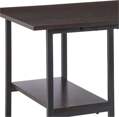 Vista 5 de OneSpace Camden - Escritorio para computadora con 4 estantes, color espresso