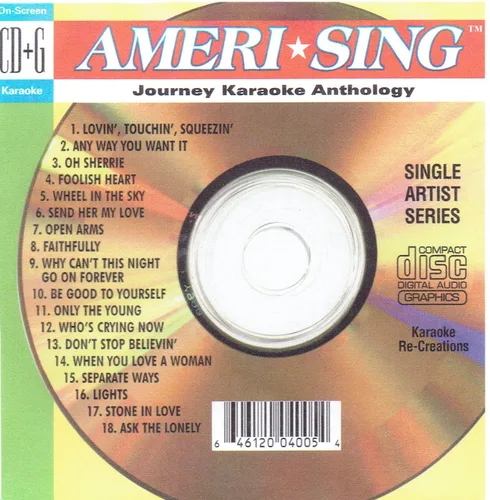 Vista 2 de Journey Anthology CDG AmeriSing 4005 OH SHERRIE Dont Stop Believing FAITHFULLY Open Arms ANY WAY YOU WANT IT Separate Ways STONE IN LOVE