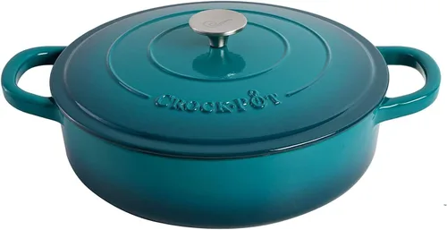 Vista 10 de Crock-Pot Artisan - Estofador de hierro fundido esmaltado con tapa, 5 cuartos de galón, morado lavanda