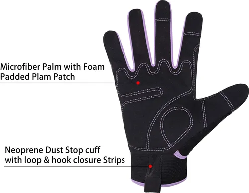 Vista 16 de HANDLANDY HLDD Work Gloves Women, Safety Work Gloves Touchscreen Working Glove for Mechanic, Gardening, Construction, DIY