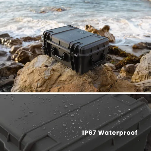 Vista 5 de Seahorse Estuche protector resistente 920 con espuma, aprobado por la TSA, especificaciones mil, impermeable IP67, fabricado en Estados Unidos