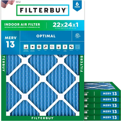 Vista 32 de Filterbuy Filtro de aire 16x25x1 MERV 13 Defensa contra el humo