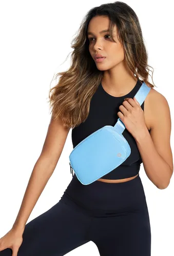 Vista 7 de BALEAF Riñonera cruzada para mujer, correa ajustable, resistente al agua, viajes, senderismo, entrenamiento, Azul, Moda