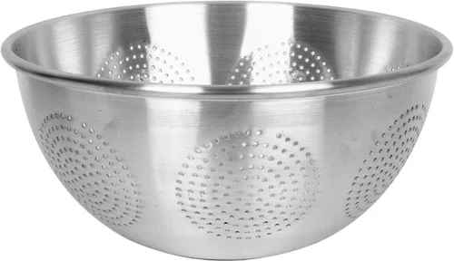TrueCraftware - Colador de aluminio resistente de 12 cuartos de galón - Lavar verduras y frutas drenar colador de pasta cocida para pasta,