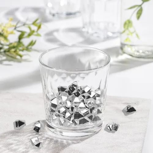 Vista 31 de Rellenos de Jarrón Negros para Decoración del Hogar, Cubitos de Hielo Triturado Falsos, Rellenos de Jarrón, 150 piezas Cubitos de Hielo Falsos