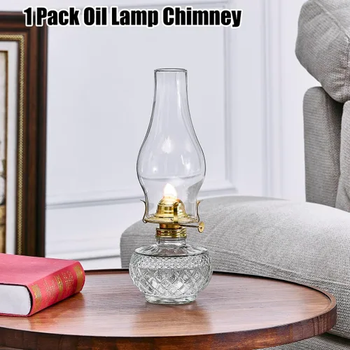 Vista 5 de Lámpara de aceite de repuesto para chimenea, ajuste de 3 pulgadas x 8.3 pulgadas de alto, globo de luz de vidrio transparente, cubierta de sombra