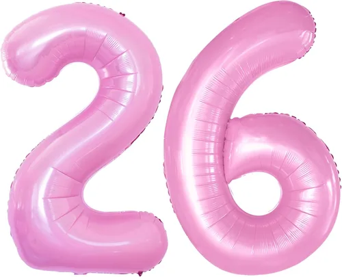 Vista 186 de GOER Globos con el número 80 para decoraciones de fiesta de cumpleaños número 80, globos de helio de aluminio jumbo de 42 pulgadas para 80 Oro rosa