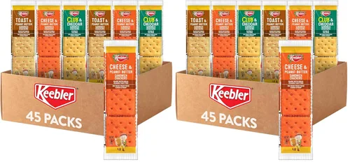 Vista 7 de Keebler Galletas tipo sándwich, aperitivos para el almuerzo, paquete variado (4 bandejas, 32 paquetes)
