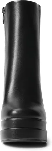 Vista 3 de DREAM PAIRS Botas de tobillo Gogo con plataforma para mujer, tacones altos y gruesos, punta cuadrada, cómodas, para fiesta, vestido