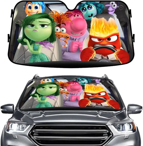 Vista 64 de GENANY Eagle - Parasol para parabrisas de automóvil, SUV, camión (55 x 30 pulgadas), parasol patriótico para parabrisas, protectores para ventanas