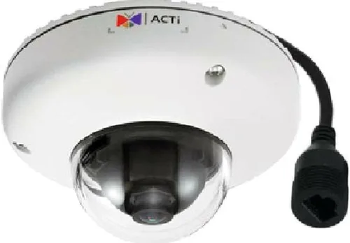 ACTi Mini cámara domo E936 2MP Video Analytics para exteriores con SLLS, lente fija, H.264, 1080p/60fps, 2D+3D DNR, audio, MicroSDHC/MicroSDXC, PoE,