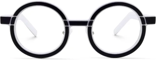 Vista 7 de VOOGLAM Gafas de bloqueo de luz azul de marco redondo, gafas negras de moda para mujer, antifatiga ocular y UV