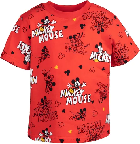 Vista 2 de Disney- Camisa de manga corta y pantalones cortos de malla de Mickey Mouse