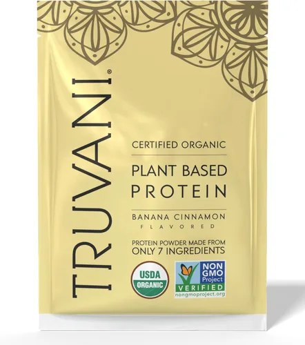 TRUVANI – Polvo de proteína a base de plantas – Proteína orgánica certificada USDA en polvo, vegano, sin OMG, sin gluten