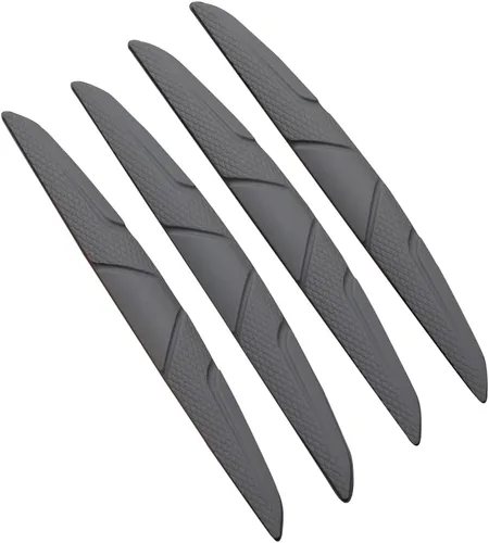 Vista 10 de 4 protectores de silicona para el borde de la puerta del automóvil, protector de manija de puerta de automóvil, espejo retrovisor lateral Negro