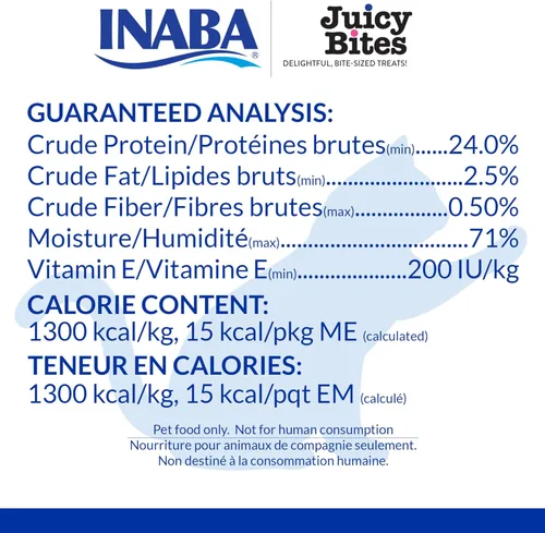 Vista 5 de INABA Juicy Bites - Golosinas masticables para gatos sin granos, suaves, húmedas y masticables con vitamina E y extracto de té verde, 0.4 onzas por