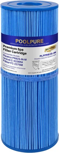 POOLPURE Antimicrobia PRB25-IN-M Filtro de spa que reemplaza a Unicel C-4326RA, Filbur FC-2375M, 3005845, 17-2327, 100586, 33521, 25392, 817-2500,
