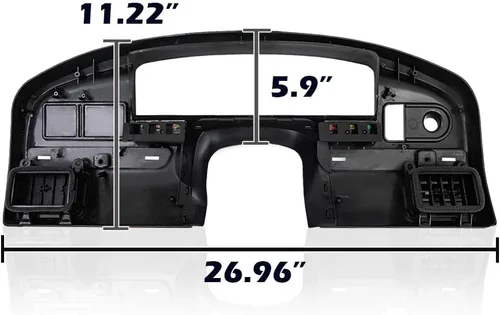 Vista 4 de PIT66 Cubierta de bisel para panel de salpicadero, compatible con Ford F150 F250 F350 1992-1997 cubierta de tablero