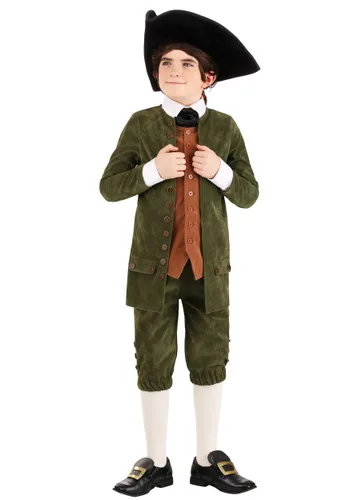 Disfraz Colonial Verde para Niños Multicolor