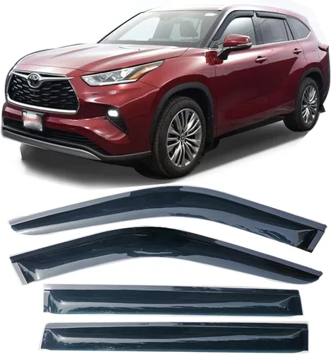 Vista 12 de Deflectores de ventana para Nissan Rogue 2014 2015 2016 2017 2018 2019 2020, viseras de ventana delantera y trasera, juego de 4 piezas, tinte