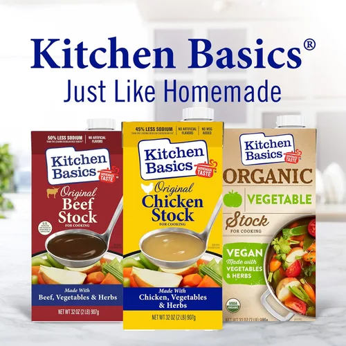 Vista 6 de Kitchen Basics® Caldo de carne sin sal, caja de 32 oz