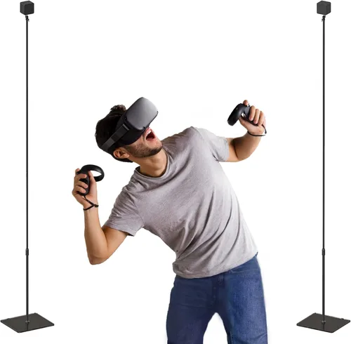 Vista 3 de Skywin VR Tracker Belt and Tracker Strap Bundle (1 Belt and 2 Hand Straps) + VR Glass Stand (2Pack) - HTC Vive Compatible, Adjustable Belt and Hand