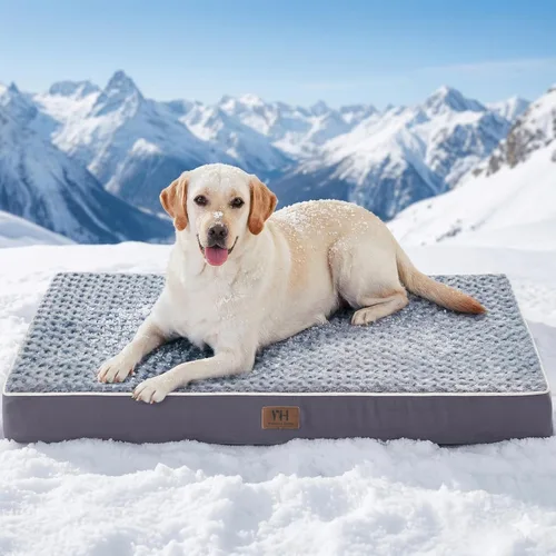 Vista 8 de Figopage Camas ortopédicas para perros de gran tamaño, cama de espuma viscoelástica para perros con funda extraíble, alfombrilla lavable