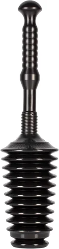 Vista 6 de Master Plunger MP500-3TB Kit de émbolo de inodoro de baño resistente con cubo alto. Equipado con válvula de liberación de aire, color negro