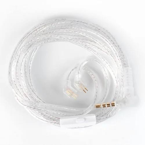 Vista 19 de KBEAR - Cable IEM ST12 de 2 pines, cable de repuesto para auriculares de monitor intrauditivo, 8 núcleos 4N OFC plateado cable de extensión de cable