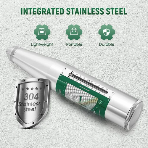 Vista 2 de Antstone Probador de martillo de rebote concreto Martillo Schmidt Hammer Medidor de prueba de resistencia mecánica 10-60Mpa (1450-8702psi)