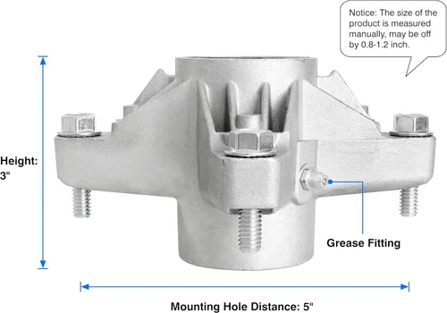 Vista 3 de 918-04426 Husillo apto para cortacésped Cub-Cadet, 618-3129 Conjunto de husillo para cortacésped Cub-Cadet Z Force Enforcer de 44 pulgadas, 48