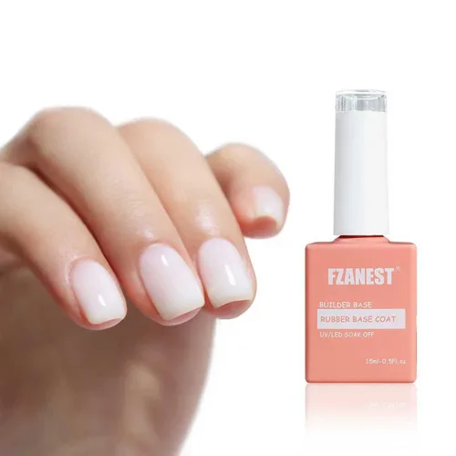 Vista 9 de FZANEST Gel constructor de base de goma para uñas, esmalte de gel de color transparente, capa base de goma elástica para extensión de engrosamiento